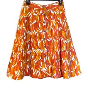 Anthropologie | Maeve Bunches of Banana Print Skirt